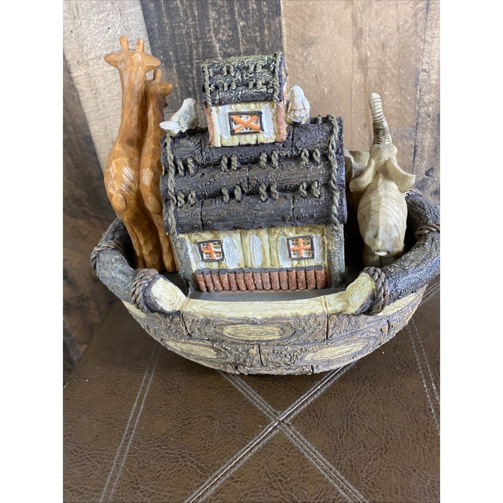 Noah's Ark Decor JCP Home Collection Home Christmas Hand Decorated Rustic Vtg - Picture 10 of 16